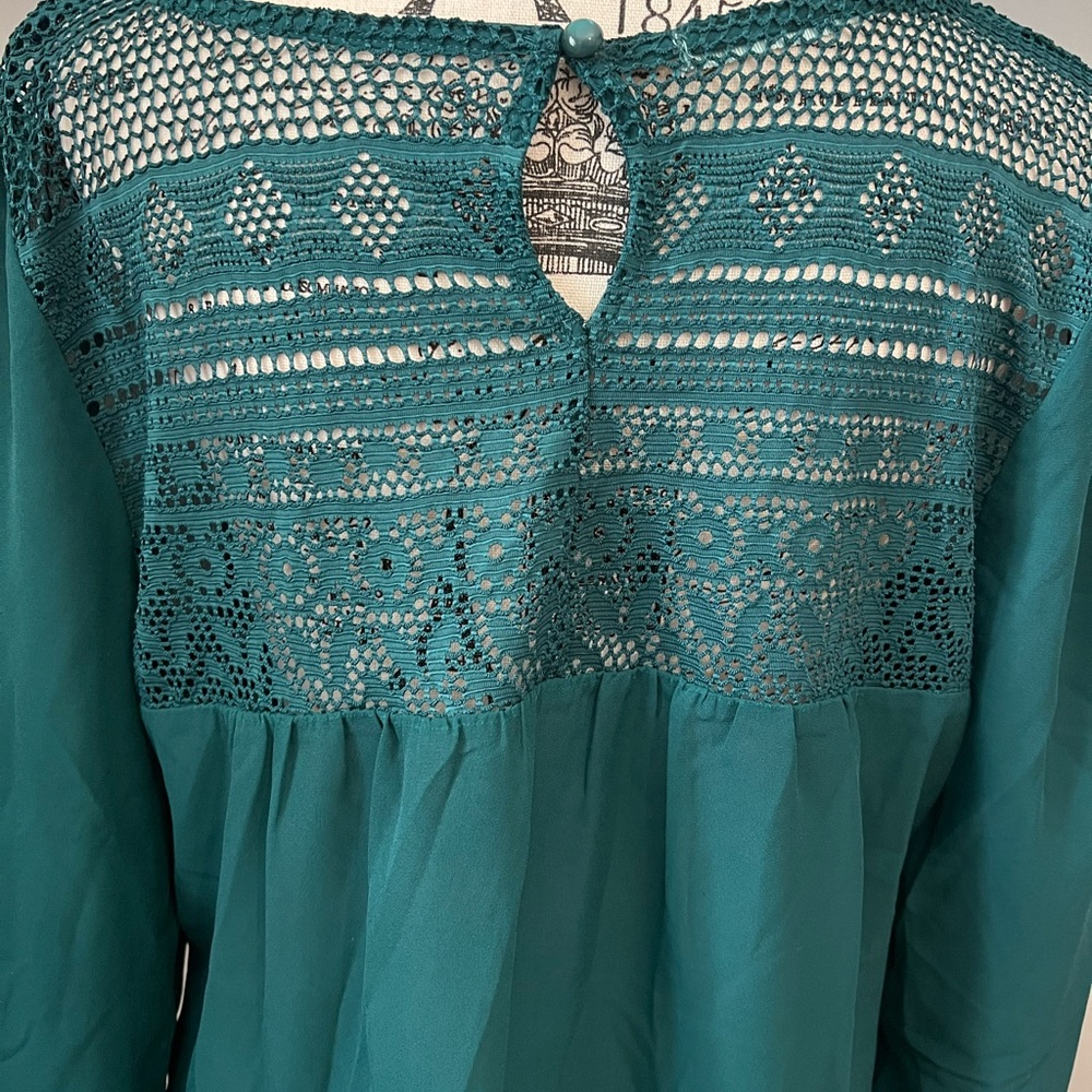 Maurice’s Chiffon Crochet Blouse Fashion Top - Picture 6 of 7